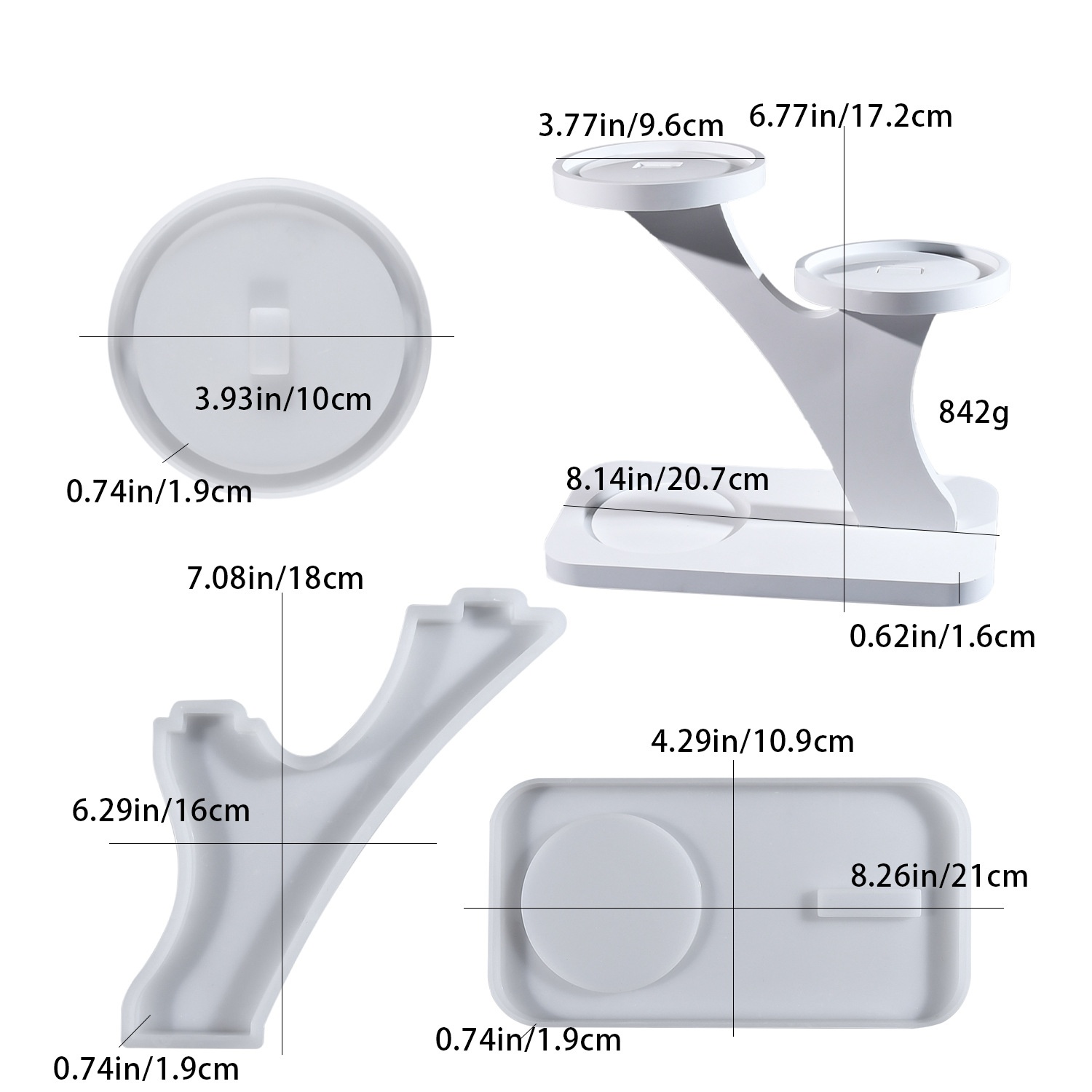 Candle Molds - Forma silikonowa do świecznika z żywicy