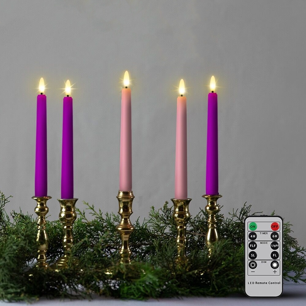 Candle Wick - Świeca LED 8 cali, migocząca, na