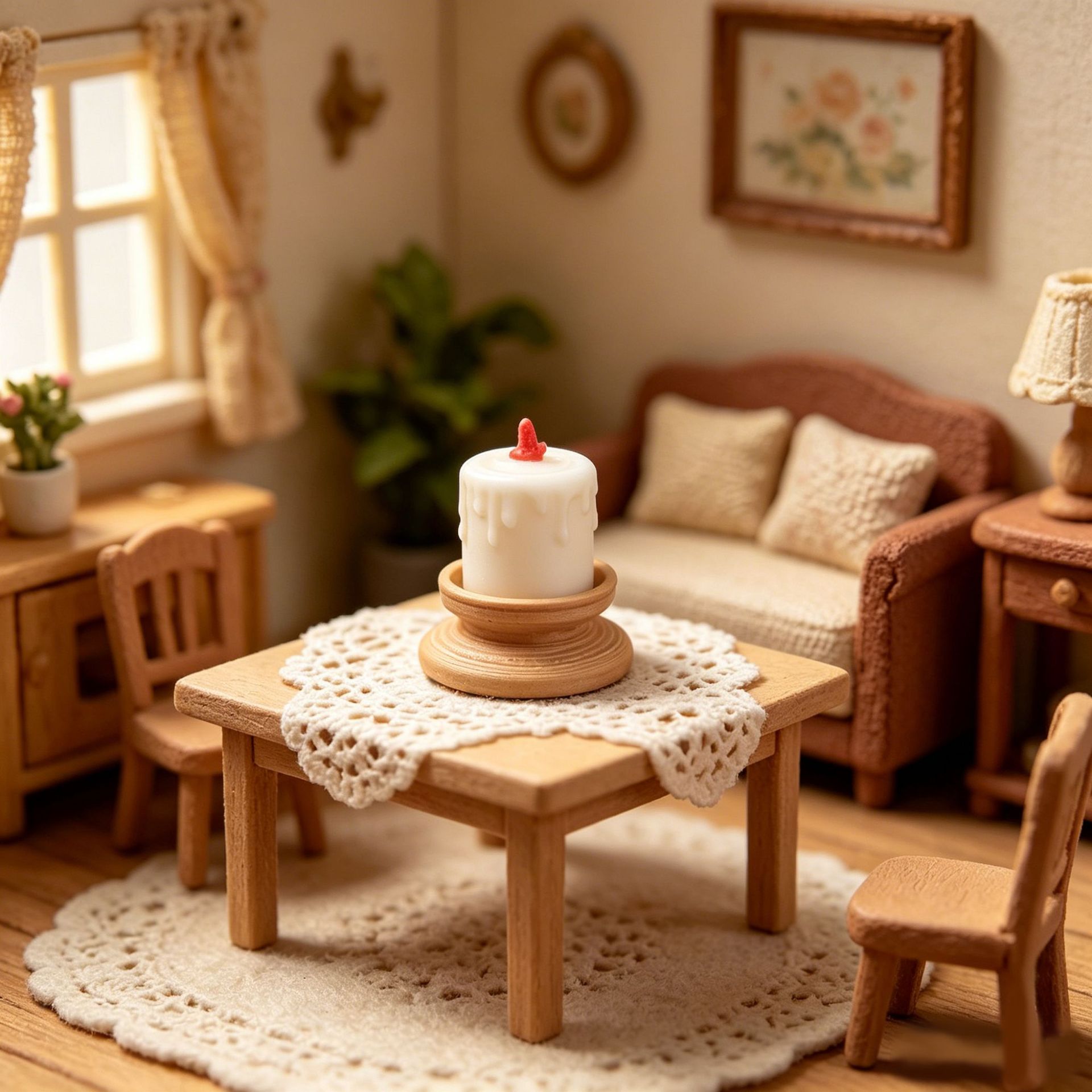 Candle Wax Scale - 3 szt. Miniaturowe świeczniki do domku