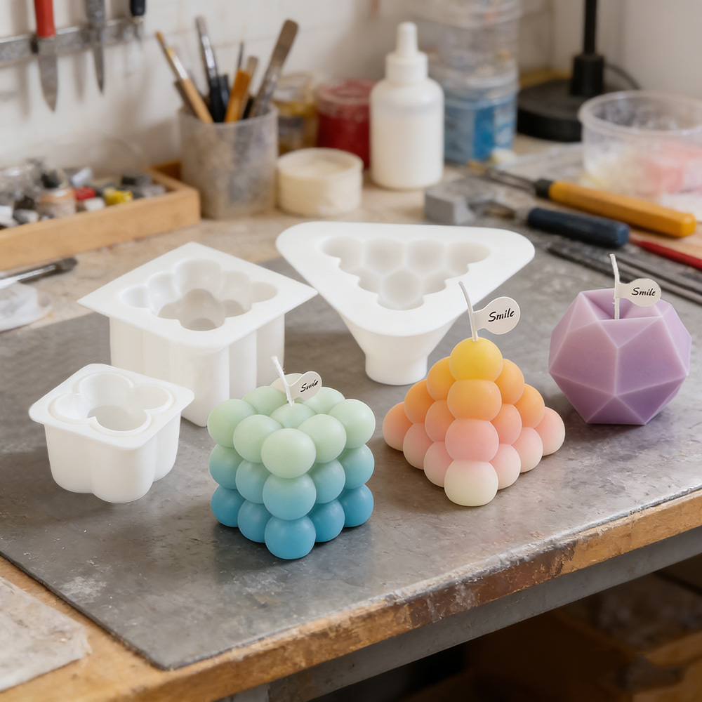 Candle Making Kit - Zestaw silikonowych foremek do świec 3D