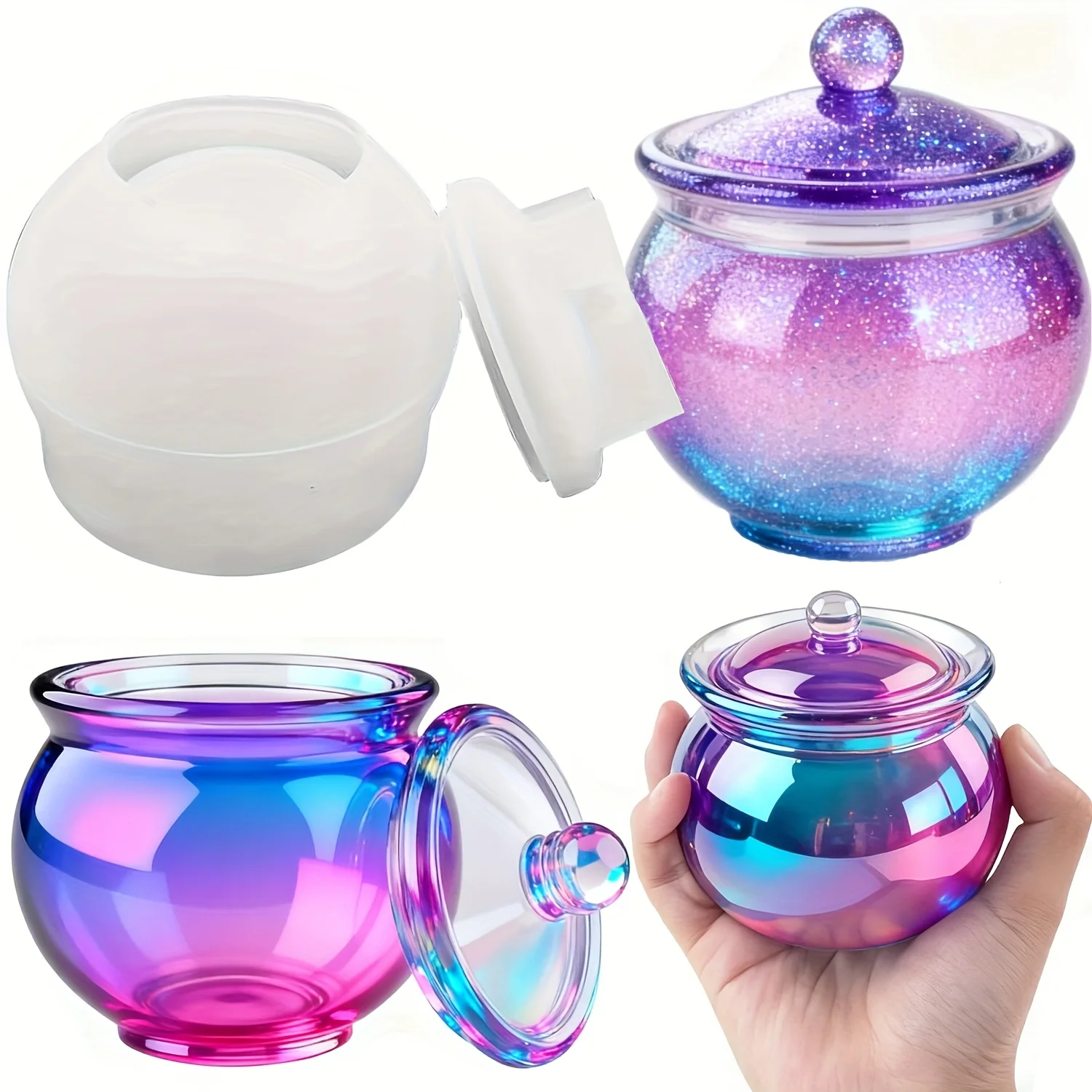 Candle Containers - 1 zestaw okrągłych form z żywicy