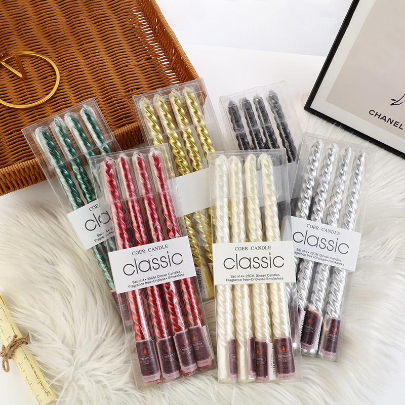 4 szt. Świeczniki w stylu euro – Silk Candle recenzja i cena