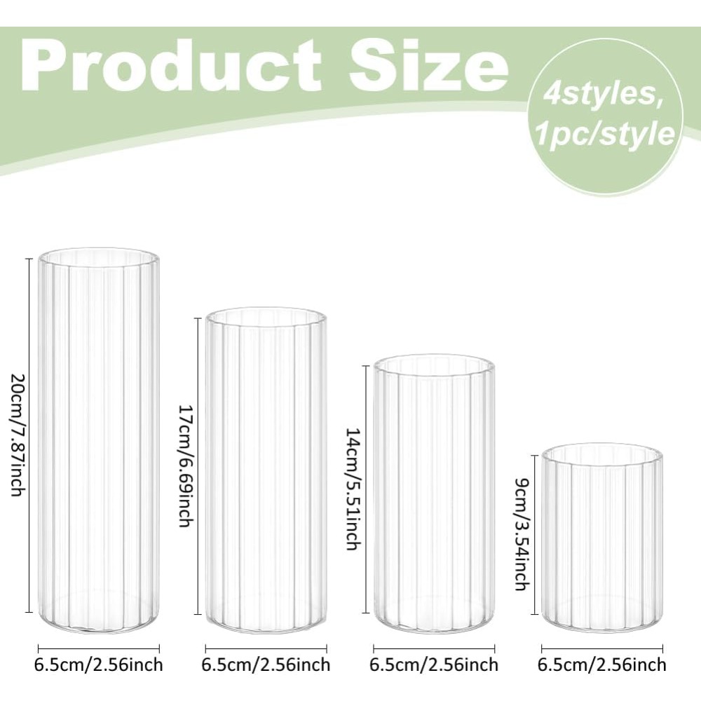4 sztuki szklanych cylindryczn – Candle Containers recenzja i cena