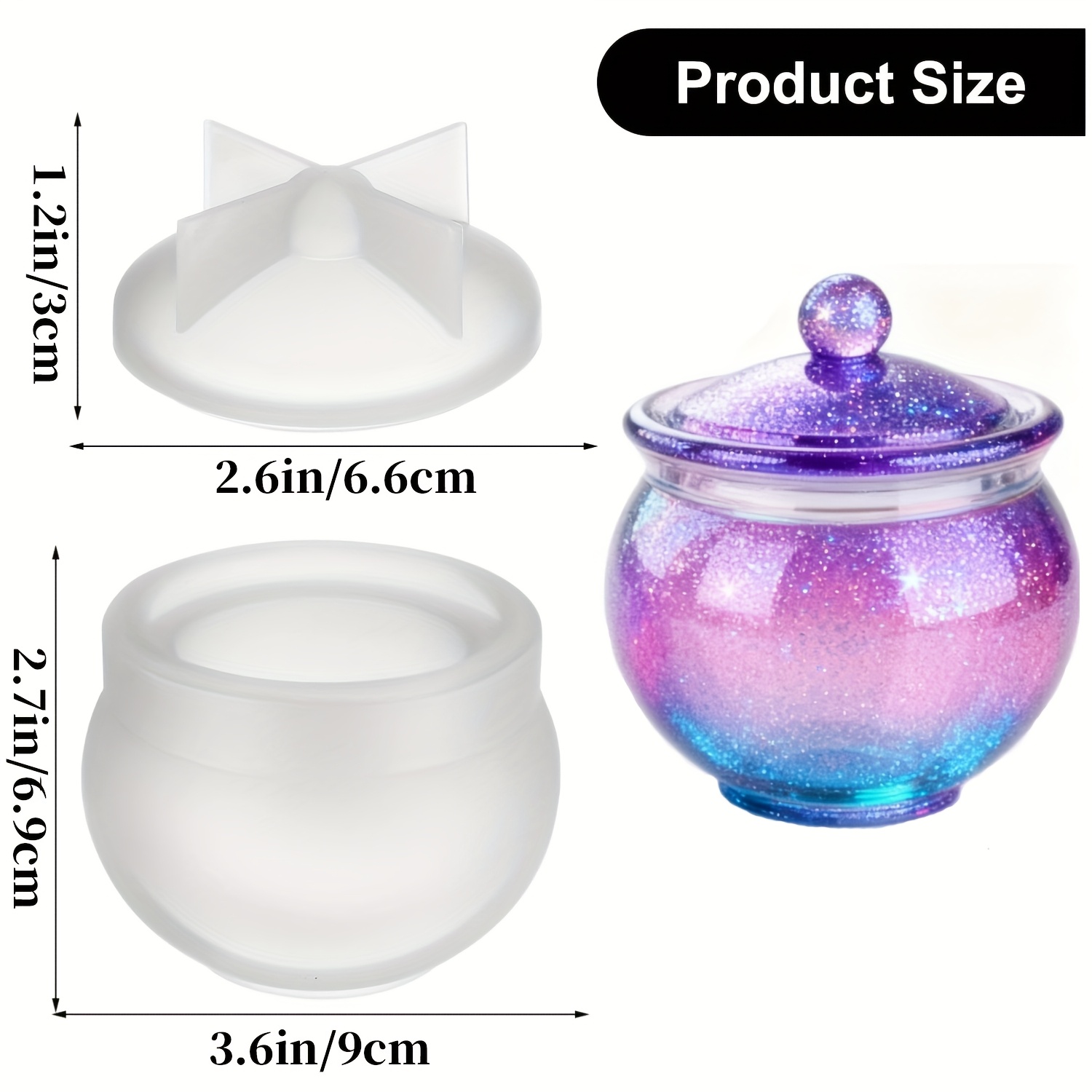 1 zestaw okrągłych form z żywi – Candle Containers recenzja i cena